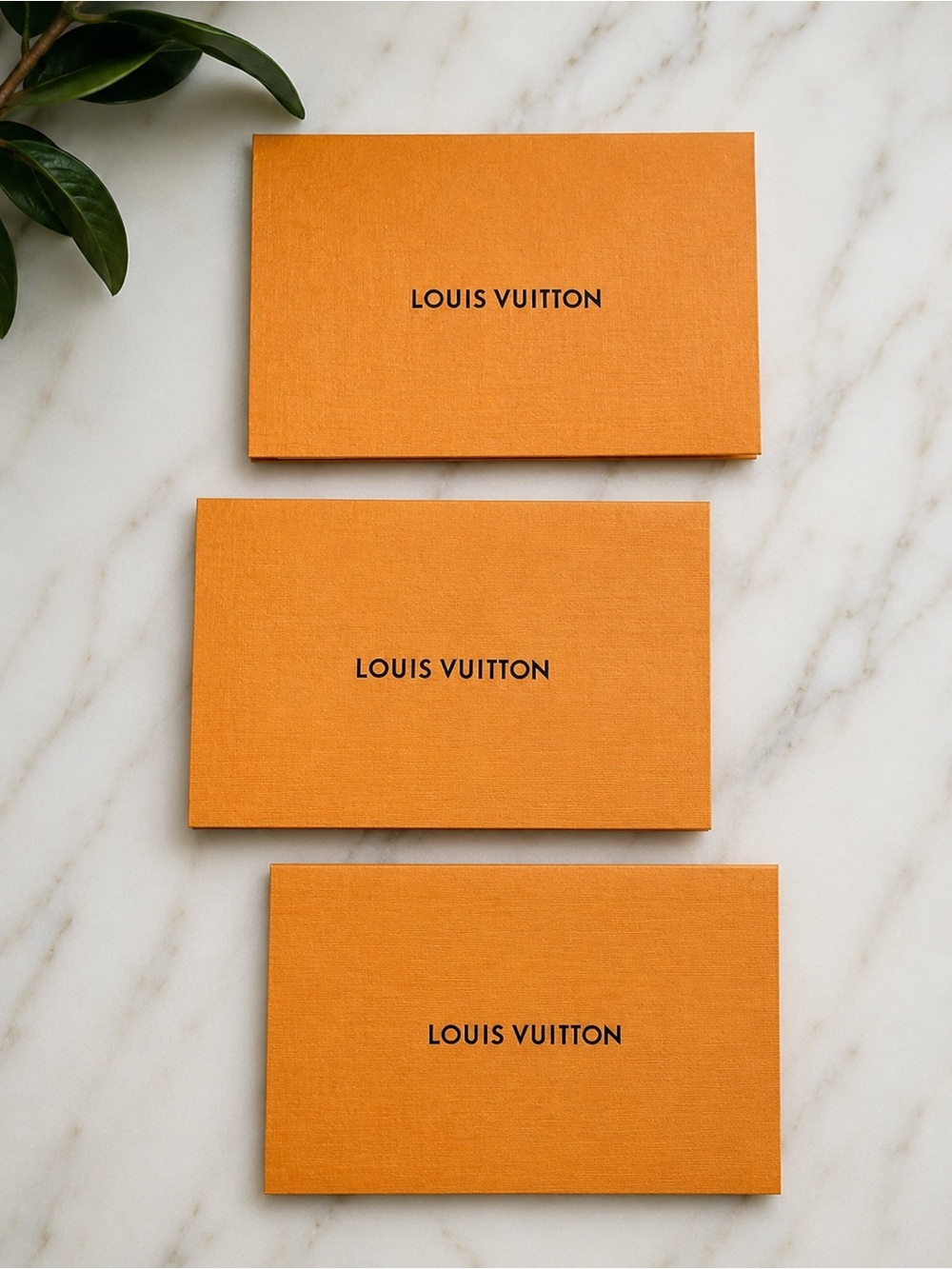 Louis Vuitton LV Receipt Holder Envelope Set of 3 Boutique Packaging